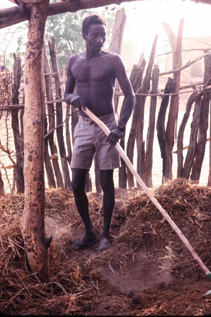 Amadou Demba in his horse stall