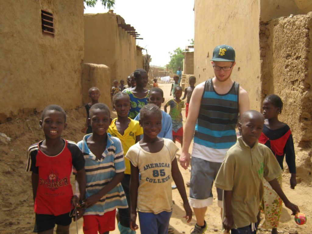 My son Ben walks Cive's lanes, 2012