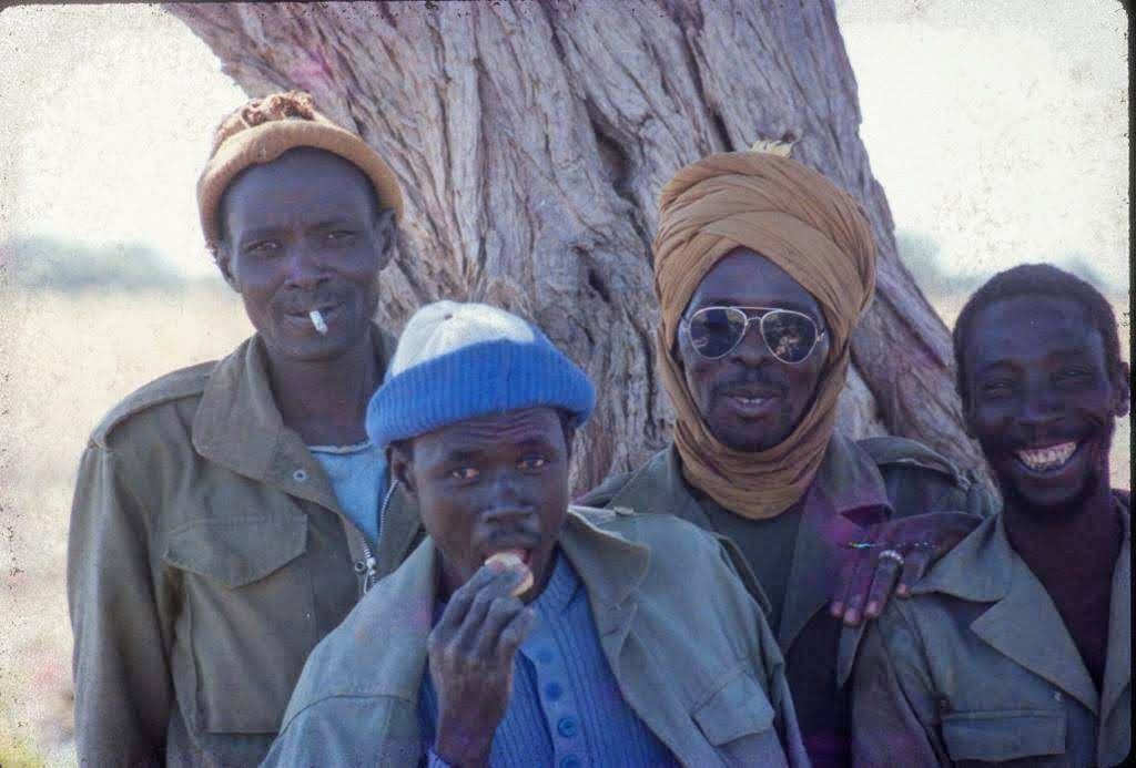 Mamoudou Bayal, Kebe, Mamadou Aissata, and Amadou Demba beneath Baaba Njiia